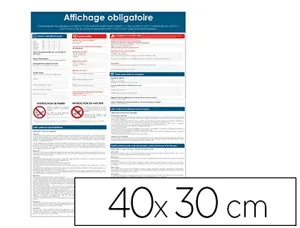 Pancarte affichage obligatoire pvc souple        40x30cm — Non classé