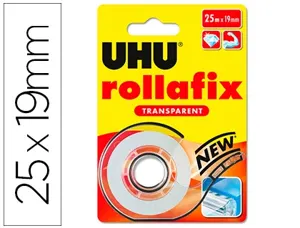 Ruban adhesif uhu rollafix transparent avec devidoir     25mx19mm — Non classé