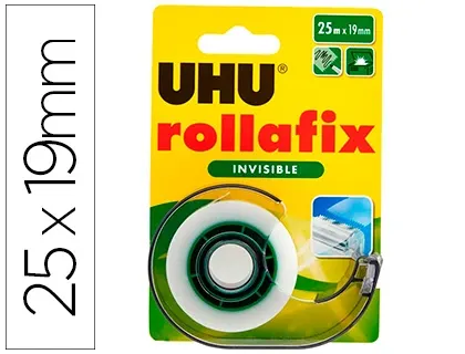 Ruban adhesif uhu rollafix invisible avec devidoir       25mx19mm — Non classé