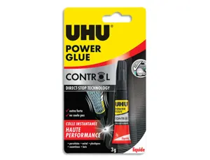 Colle rapide uhu power glue liquide control débit tube 3g — Non classé