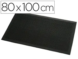 Tapis grattant paperflow picots caoutchouc anti-salissures lourdes 80x100cm coloris noir — Non classé