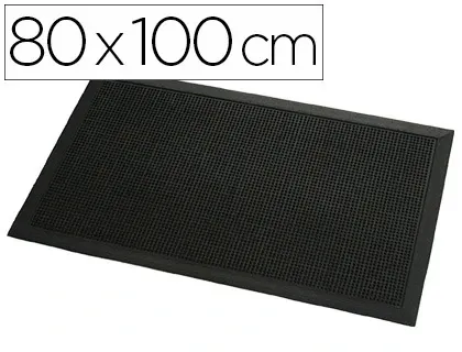 Tapis grattant paperflow picots caoutchouc anti-salissures lourdes 80x100cm coloris noir — Non classé