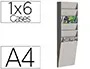 PAPERFLOW Trieur mural, 6 compartiments, A4, gris — Classement & archivage — vue 2
