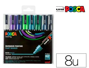 Marqueur posca pc5m gouache base eau couvrante inodore    pointe conique moyenne colorisassortis 8un pc5m/8a ass14 — Non…