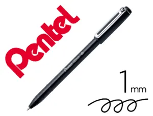 Stylo-bille pentel izee retractable ecriture moyenne  pointe 1mm encre faible       viscosite rechargeable noir — Non classé