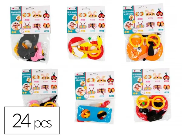 Lunettes sodertex 6 personnages 150x150mm a       200x150mm kit 24 pcs coloris  assortis — Non classé