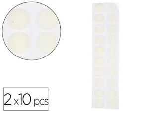Pastilles scratchs sodertex adhésives diamètre 20mm pochette de 2 x 10 pièces males femelles — Non classé