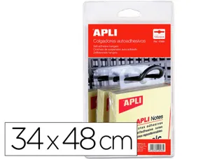 Crochet de suspension auto-adhesif apli agipa       attaches plastique format     34x48cm blister 100 unites — Non classé