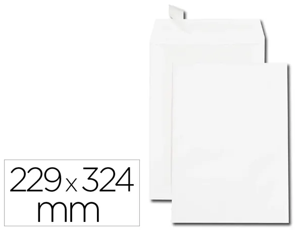 Pochette gpv dos carton velin blanc 120g c4 229x324mm bande protection coins renforces boite 100 unites — Non classé