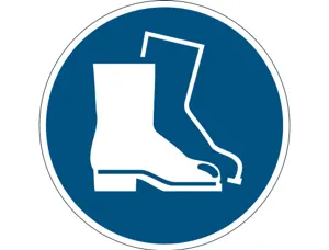 Sticker sol durable chaussures securite obligatoires antiderapant resiste abrasion dechirures diametre 430mm bleu — Non…