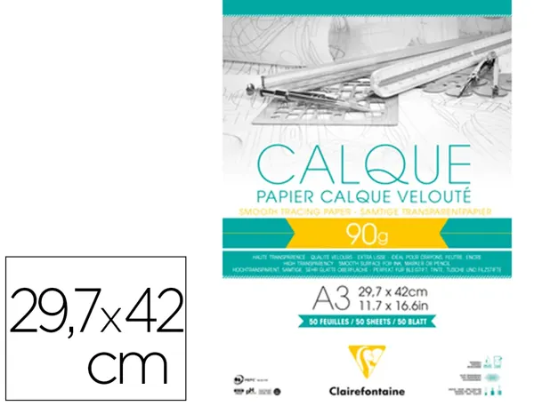 Calque 29.7x42 90/95g bloc 50f — Non classé
