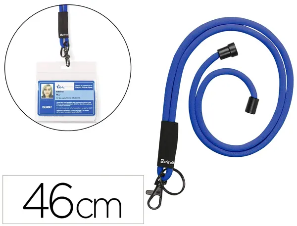 Cordon rd porte-badge 46cm p10 coloris bleu — Non classé