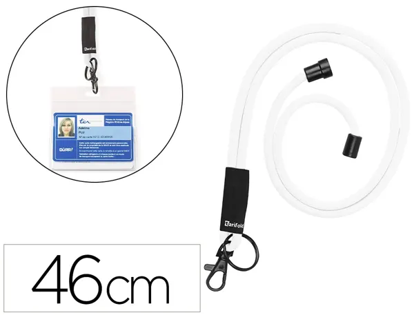 Cordon rd porte-badge 46cm p10 coloris blanc — Non classé
