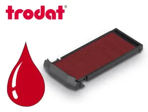 Cassette encrage trodat 6/9411 pour tampon mobile printy 9411 38x14mm coloris rouge — Non classé