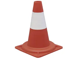 Cone signalisation viso polypropylene reflechissant entrepots usines parkings hauteur 30cm coloris orange/blanc — Non classé