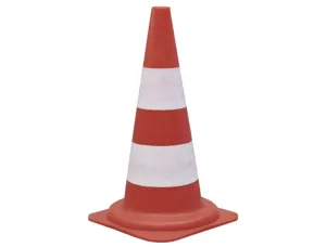 Cone Signalisation Viso Polypropylene Reflechissant Entrepots Usines Parkings Hauteur 49 cm Coloris Orange/Blanc — Services…