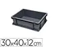 Bac Manutention Viso Polypropylene Tres Rigide Parois Renforcees Empilable 10l Charge 15 kg 30x40x12 cm Gris —… — vue 2