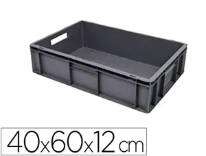 Bac manutention viso polypropylene tres rigide parois renforcees empilable 20l charge 24kg 40x60x12cm gris — Non classé