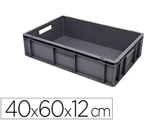 Bac manutention viso polypropylene tres rigide parois renforcees empilable 20l charge 24kg 40x60x12cm gris — Non classé