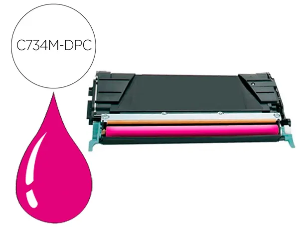 Toner laser compatible dpc lexmark c734a1mg magenta — Non classé
