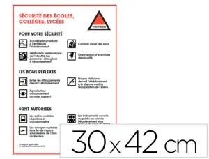 Panneau de signalisation vigipirate pvc signaletique   biz sécurité des écoles       collèges et lycées 30x42cm — Non classé
