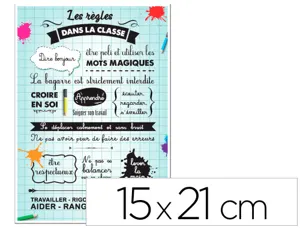 Panneau affichage pvc signaletique biz rgles de la classe 15x21cm — Non classé