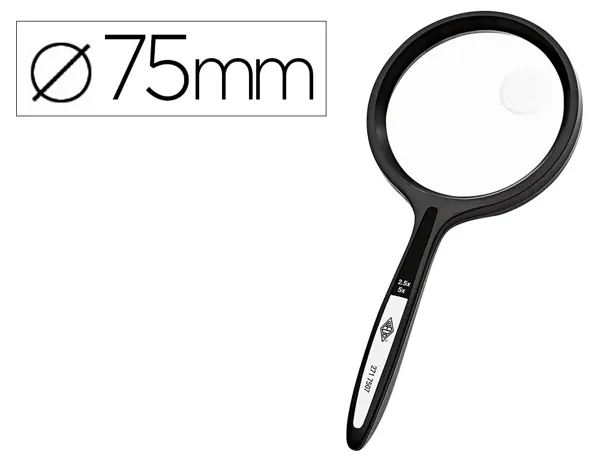Loupe q-connect bifocale en verre diam. 75mm poignee      courbee coloris noir — Non classé