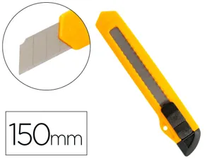 Cutter xd-23 q-connect lame retractable interchangeable acier 18mm precoupee frein securite col. aleatoire jaune/orange —…