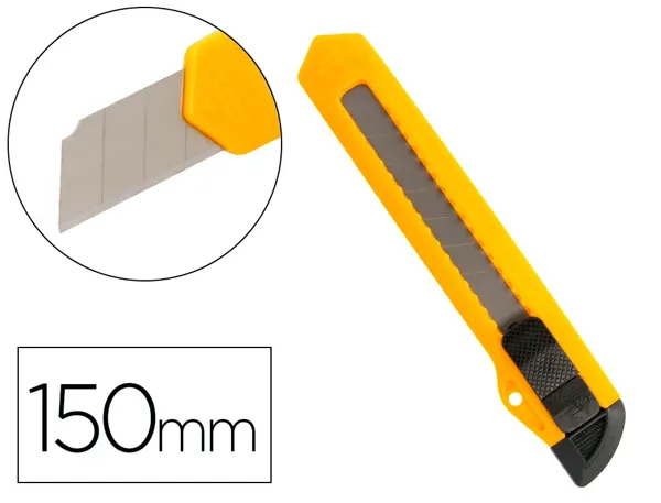 Cutter xd-23 q-connect lame retractable interchangeable acier 18mm precoupee frein securite col. aleatoire jaune/orange —…