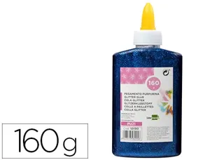 Colle pailletee liderpapel coloris bleu metallise - pot  de 160g — Non classé