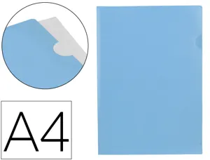 Pochette coin liderpapel polypropylene 180 microns a4  210x297mm capacite 20f        coloris bleu ciel opaque — Non classé