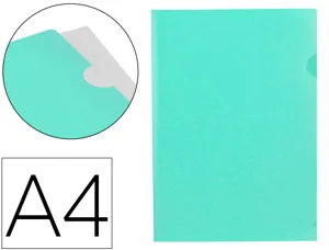 Pochette coin liderpapel polypropylene 180 microns a4  210x297mm capacite 20f        coloris vert pomme opaque — Non classé