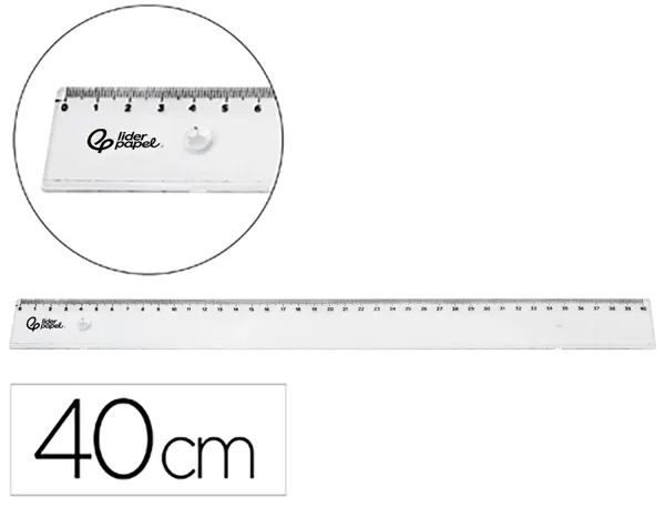 Regle liderpapel plastique incassable transparent 40 cm — Non classé