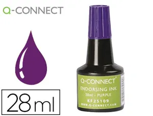 Encre à tampons q-connect pour feutre ou mousse coloris violet flacon 28ml — Non classé