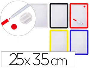 Tableau mini ardoise magnétique feutre brosse inclus 25x35cm coloris assortis — Non classé