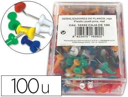 Punaise q-connect épingle mémo coloris assortis boîte 100 unités — Non classé