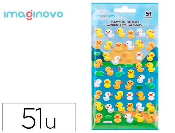 Autocollants imaginovo cute animaux canard en relief 190x105 mm sous blister — Non classé