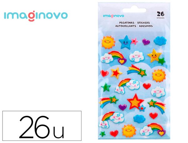 Autocollants imaginovo arc en ciel magic dreams en relief   190x105 mm sous blister — Non classé