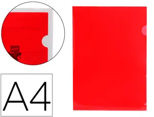 Pochette coin liderpapel polypropylène 180 microns a4 210x297mm capacité 20f coloris rouge transparent — Non classé
