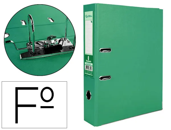Classeur levier liderpapel documenta a4+ carton remborde dos 75mm rado metallique      coloris vert — Non classé