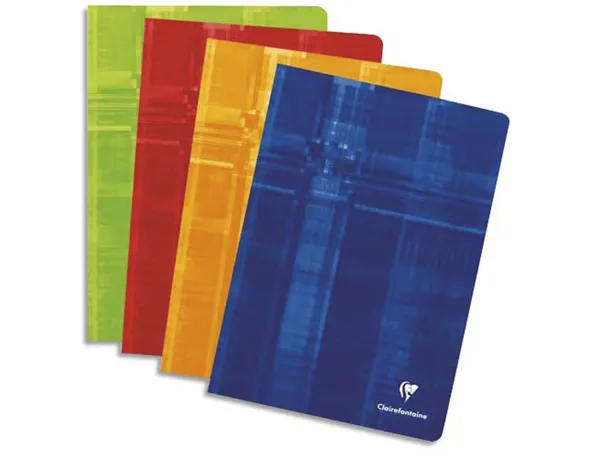 Cahier piqué clairefontaine couverture pelliculée papier vélin velouté a5+ 17x22cm 96 pages 90g 5x5mm — Non classé