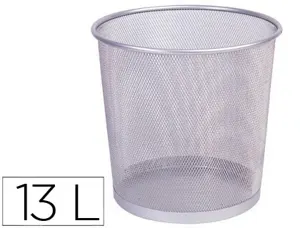 Corbeille à papier q-connect maille métallique 13l 265mm diamètre hauteur 280mm coloris argent — Non classé