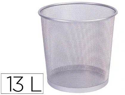 Corbeille à papier q-connect maille métallique 13l 265mm diamètre hauteur 280mm coloris argent — Non classé