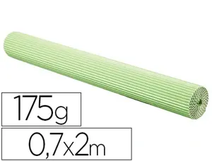 Papier Cartonné Maildor 175g/M2 Ondulé Maxi Cannelure Unicolore Vert Rouleau 2x0.7m — Activités artistiques