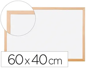 Tableau q-connect mélaminé cadre bois lisse lavable stabilité marqueurs spéciaux accessoires fixation mur 60x40cm — Non…