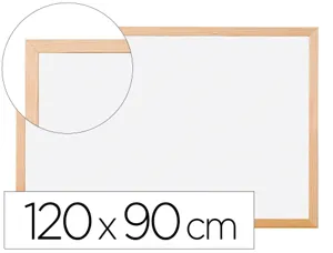 Tableau q-connect mélaminé cadre bois lisse lavable stabilité marqueurs spéciaux accessoires fixation mur 120x90cm — Non…