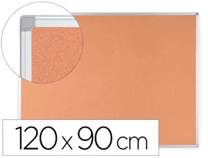 Tableau liège q-connect mural cadre aluminium résistance humidité accessoires fixation mur 1mm épaisseur 120x90cm — Non…