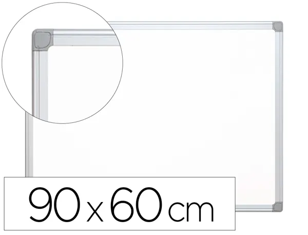 Tableau q-connect laqué magnétique cadre aluminium idéal collèges bureaux inclus accessoires fixation mur 90x60cm — Non…