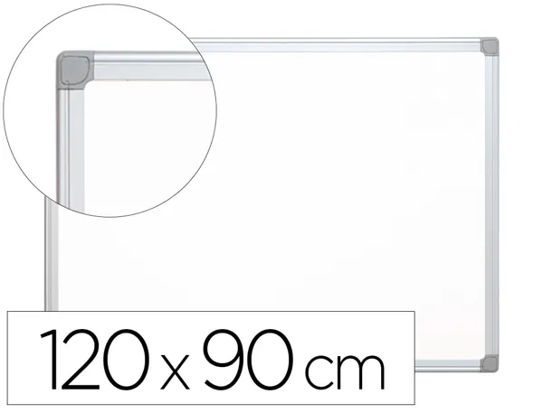 Tableau q-connect laqué magnétique cadre aluminium idéal collèges bureaux inclus accessoires fixation mur 120x90cm — Non…