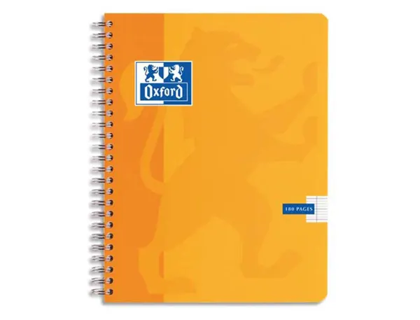 Cahier spirale oxford couverture cartonnée reliure intégrale optik paper a5+ 17x22cm 100 pages 90g 5x5mm 4 trous — Non classé